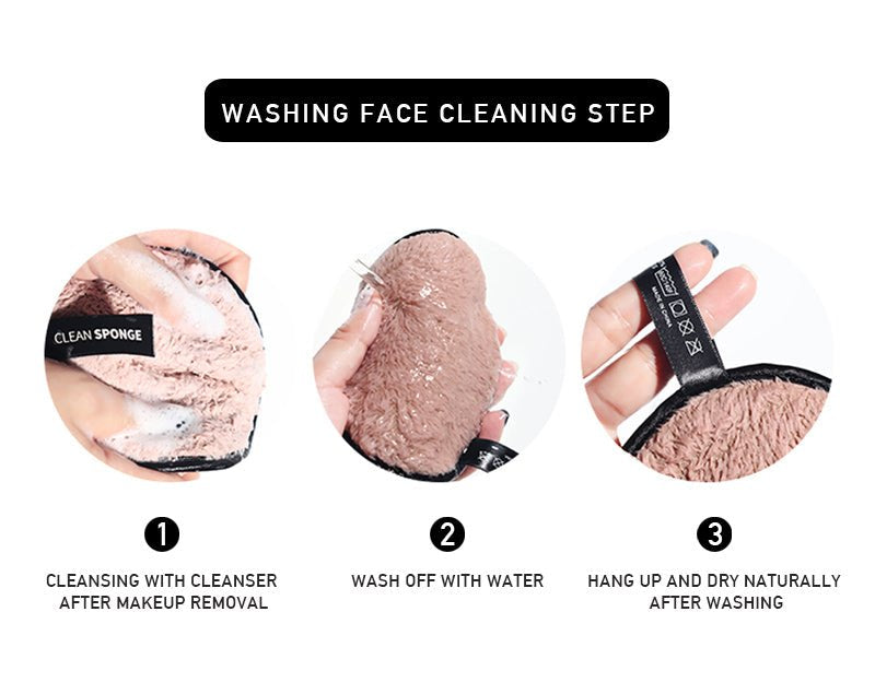 Facial Cleansing Microfiber Cloth Pads | Cotton Facial Makeup Remover Puff image 22