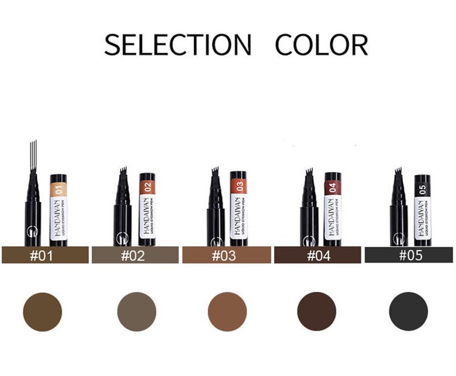 5 Colors Waterproof Eyebrow Tattoo Pencil Cosmetic | Long Lasting Natural Dark Brown Liquid Eye Brow Pencil image 38