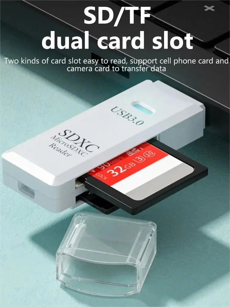 2-in-1 High-Speed USB 3.0/2.0 Card Reader ‚Äì Multi-Functional TF & SD Support for PC, Laptop, Tablet, and Car Use image 2