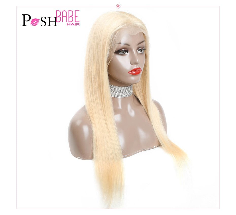 Honey Blonde Color Remy Brazilian Straight Lace Front Human Hair image 29