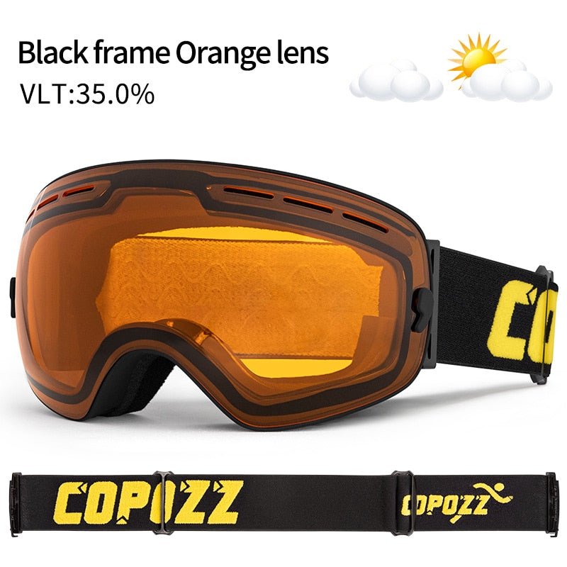COPOZZ Anti Fog Snowboard Ski Goggles Mask image