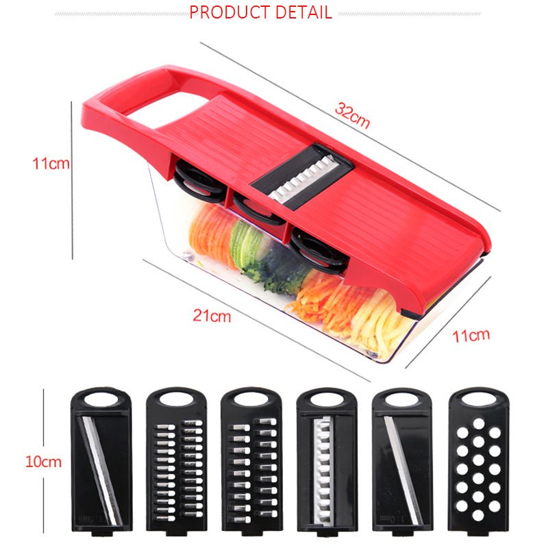 Mandoline Multifunctional Vegetable Fruit Slicer and Grater Kitchen Tool with Drain Basket image 26
