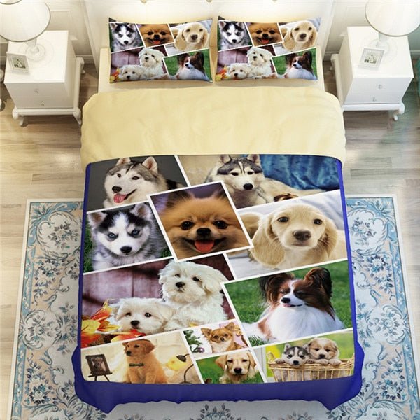 3D Oil Painting Siberian Polyester Duvet Cover - pattern 4, King image