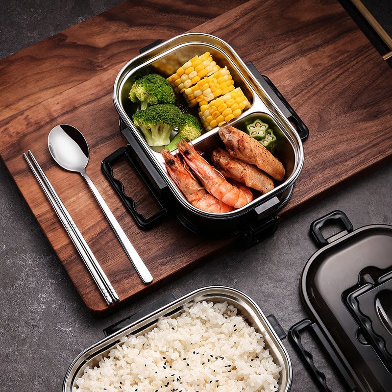 Lunch Box For Men Stainless Steel Bento Box Japanese Style Office Worker Portable Lunchbox Student Style Microwave Tableware image 16
