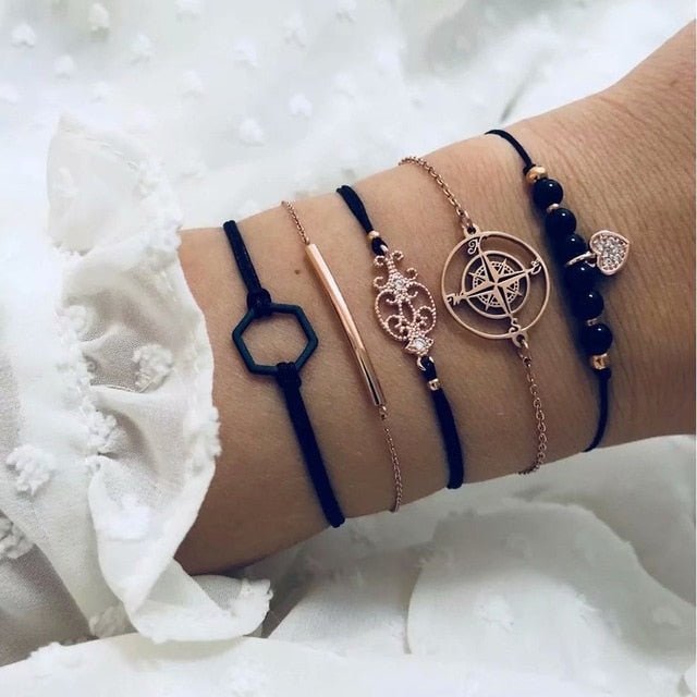 Turtle Heart Pearl Wave LOVE Crystal Marble Charm Bracelets for Women - 3591 image