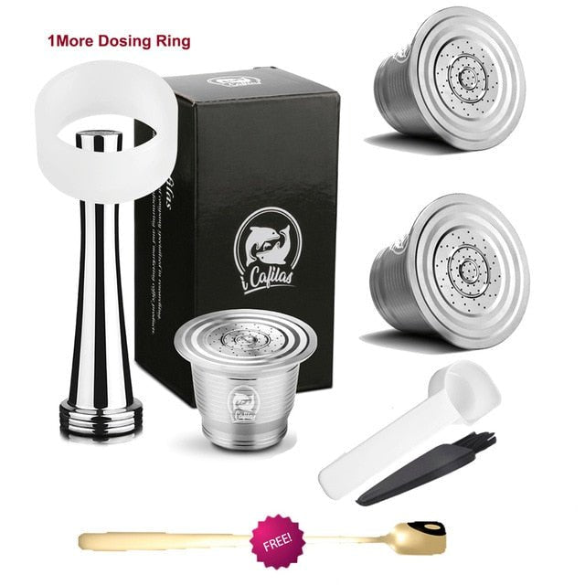 iCafilas Nespresso Reusable Refillable Capsule Pods Compatible With Nespresso Inissia capsula image 36