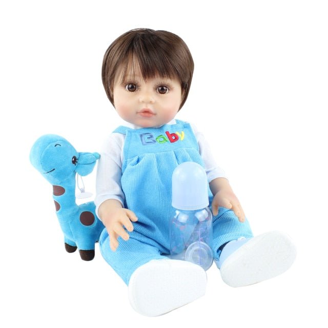 48CM Full Silicone Reborn Lifelike Super Toddler Baby Kid Toy Doll image 17