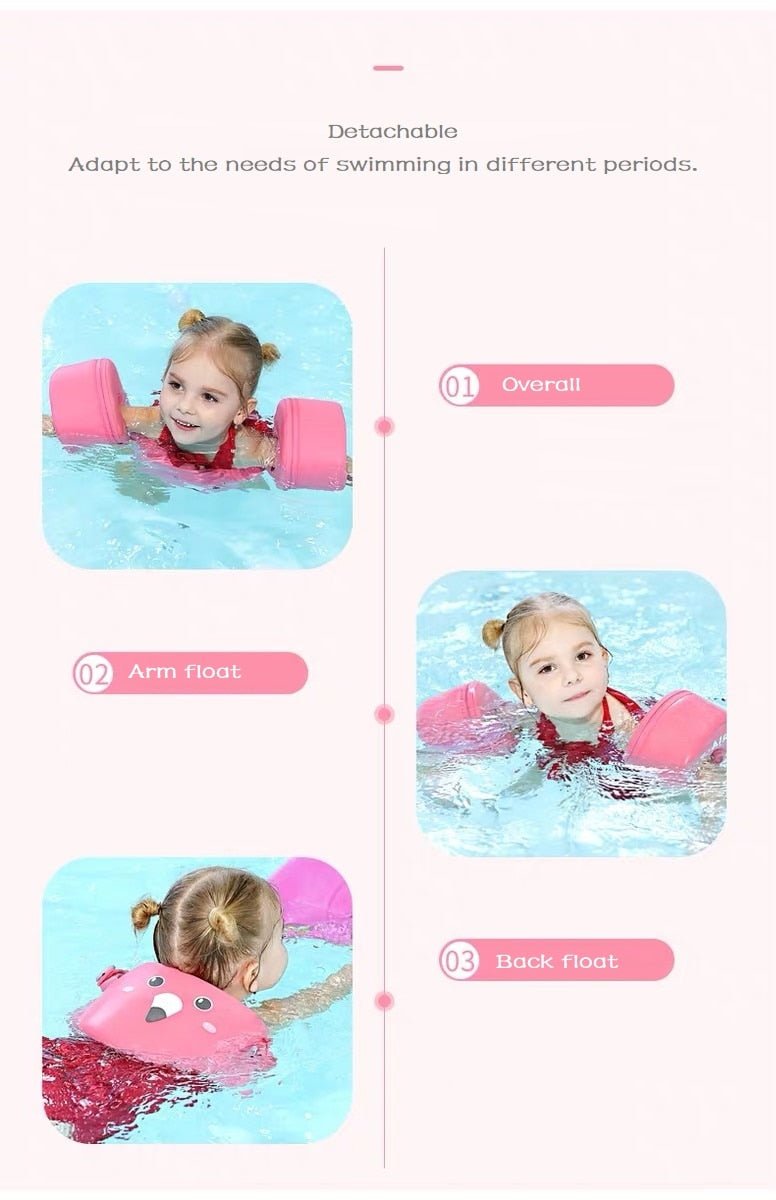 Solid Non-inflatable Baby Swimming Ring Float Swim Trainer Sunshade image 25