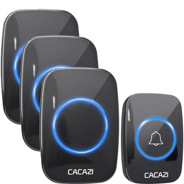 CACAZI Wireless Waterproof Doorbell – 60 Chimes, 110dB Loud, with Remote Control image 3