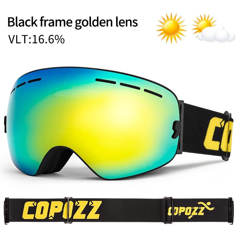 COPOZZ Anti Fog Snowboard Ski Goggles Mask image