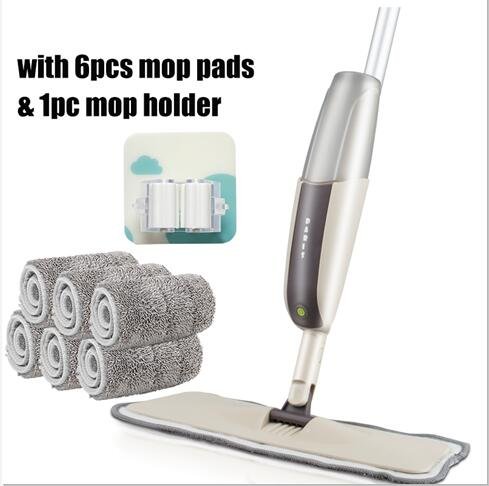 Spray Floor Mop with Reusable Microfiber Pads image 0