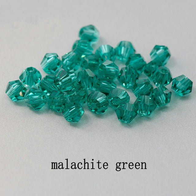 4mm Shiny Crystal Bead Set | Bicone Beads Glass Beads Loose Spacer Beads for bracelet DIY Jewelry image