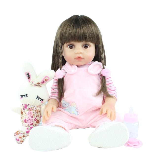 48CM Full Silicone Reborn Lifelike Super Toddler Baby Kid Toy Doll image 16