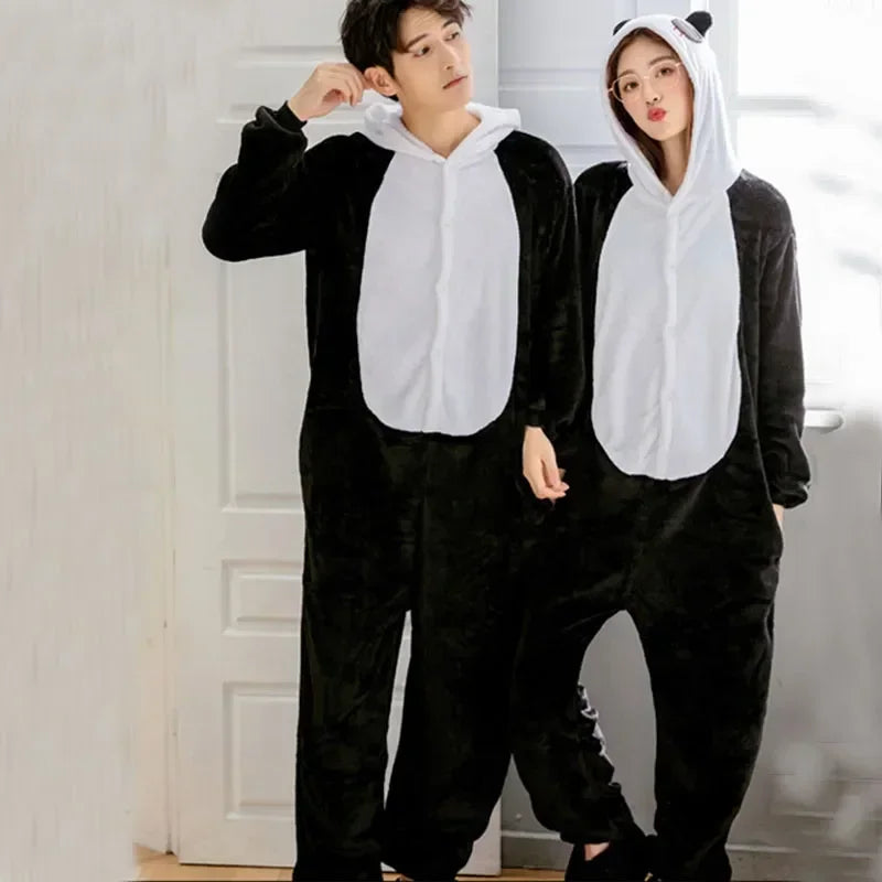 Unisex Animal Onesies for Adults | Unicorn, Lion, Panda, Cat Kigurumi Pajamas & Winter Sleepwear image 3