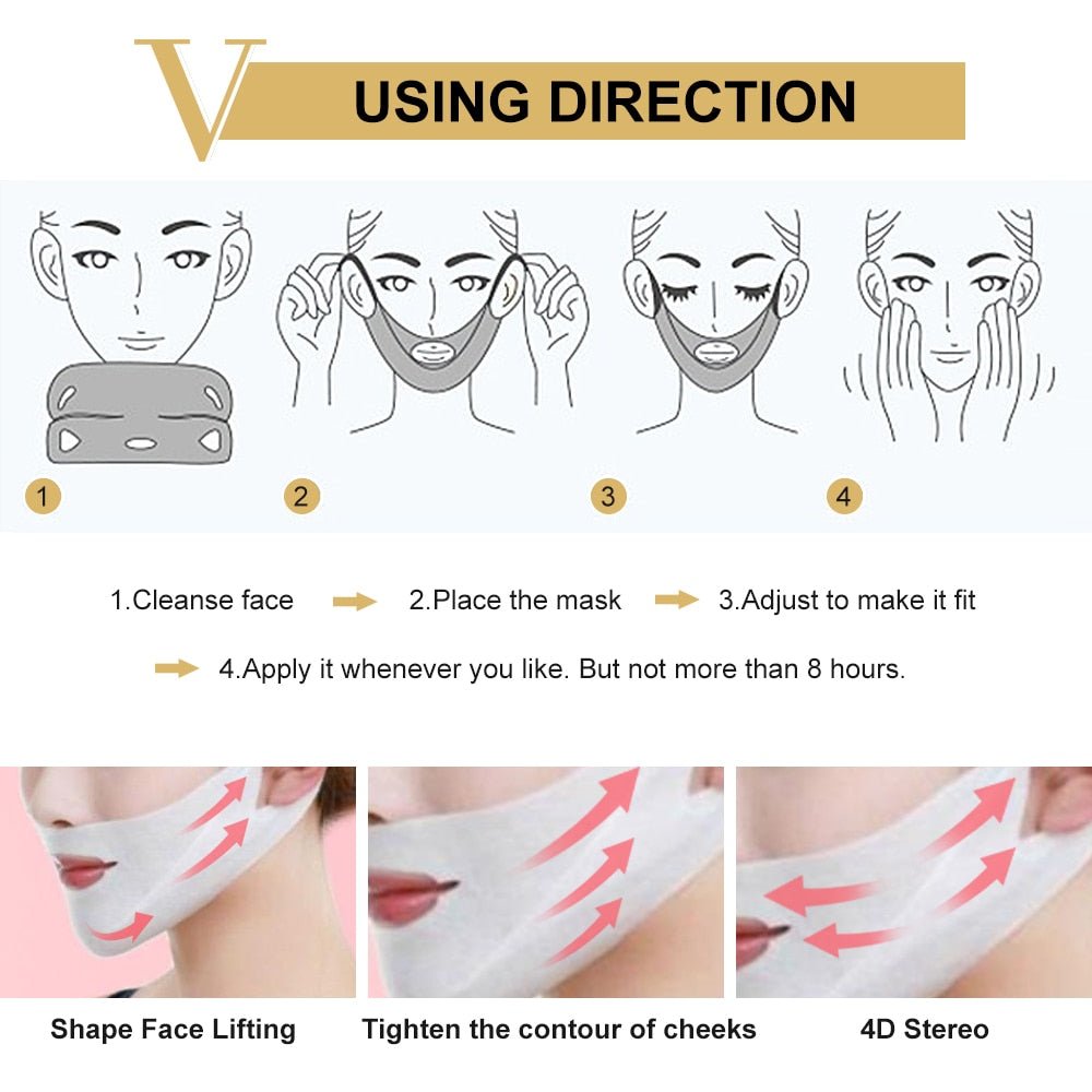 Delicate Thin Face Slimming Bandage | Face Lifting Miracle V Shaped Slimming Mask and Facial Line Remover image 11