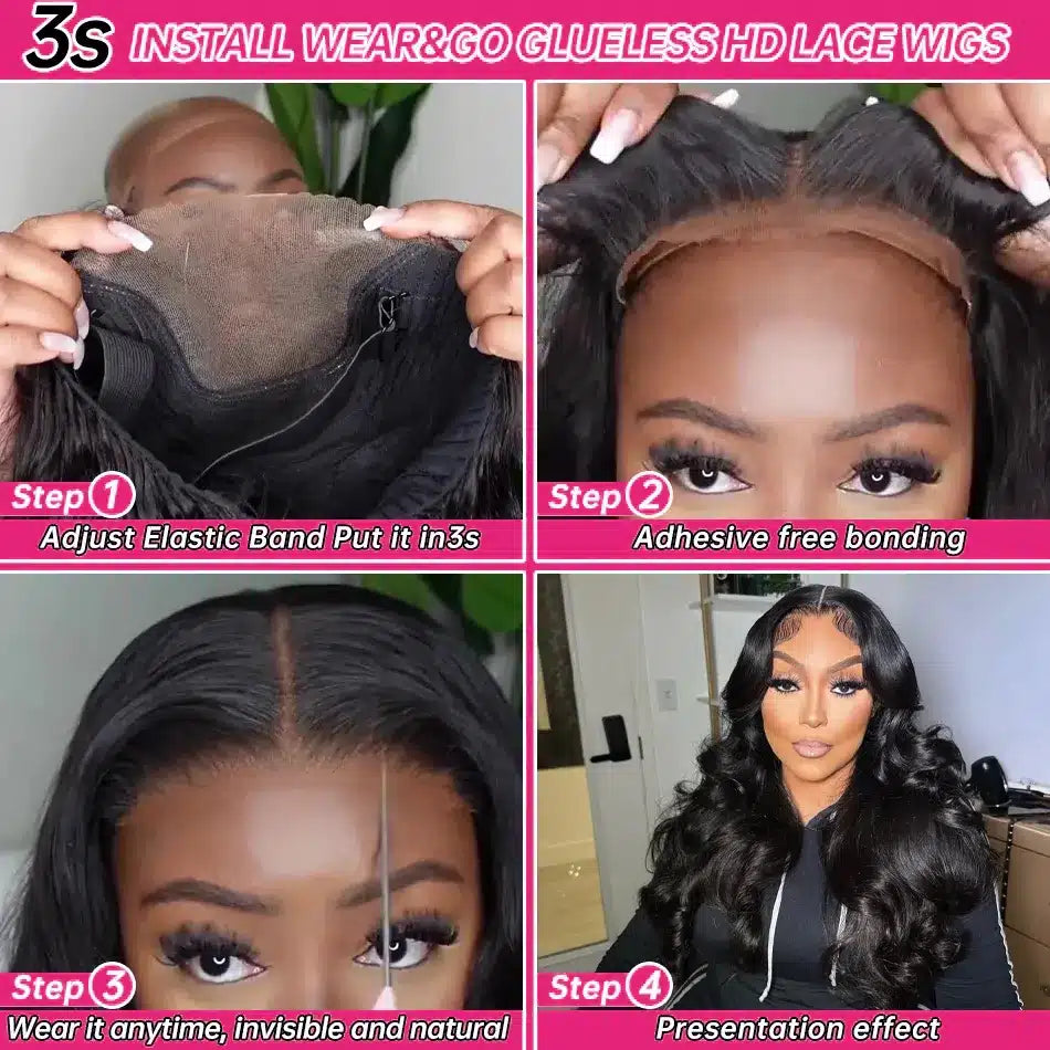 Wear & Go Glueless Brazilian Body Wave 13x6 HD Lace Wig ‚Äì Pre-Plucked, Ready-to-Wear Human Hair for Effortless Style image 2