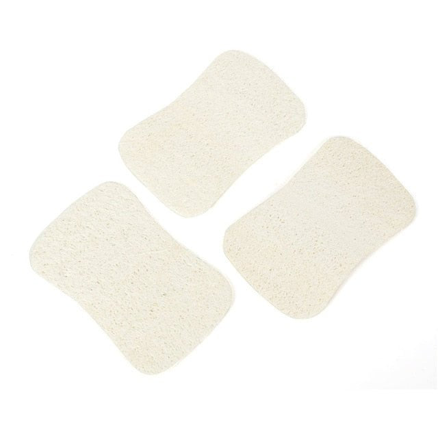 3pcs/set Natural Loofah Dishwashing Cloth Scrub Pad image 0