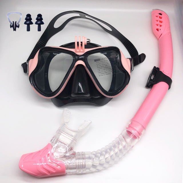 Diving Snorkeling Anti-fog swimming Goggles Camera Tube Mask Set image 21