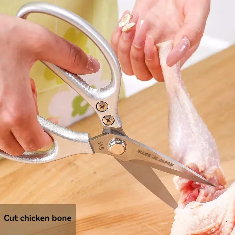Professional 8.5-Inch Stainless Steel Kitchen Scissors ‚Äì Aluminum Alloy Handle, Ideal for Cutting Chicken Bones, Meat, and Fish image 2