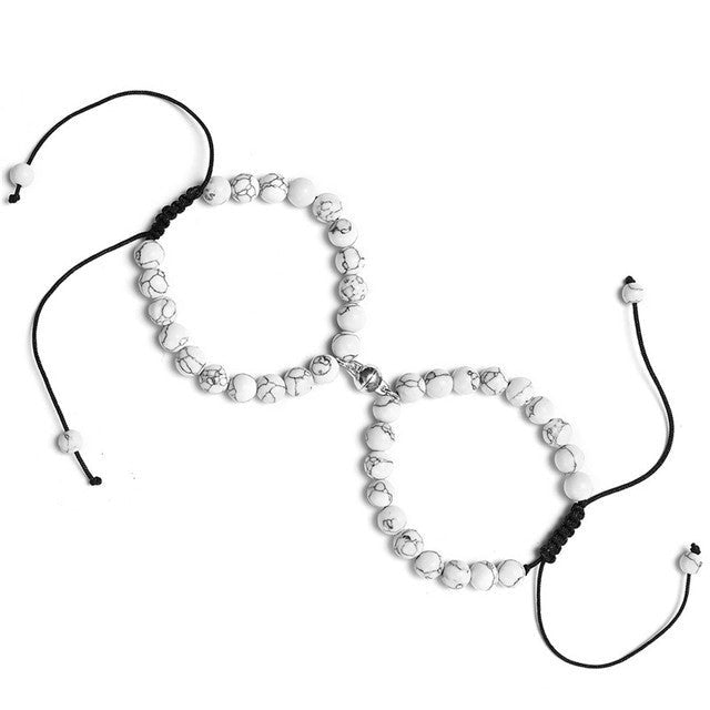 2Pcs/Set Couples Classic Natural Stone Beaded Bracelets image 4