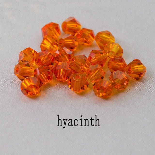4mm Shiny Crystal Bead Set | Bicone Beads Glass Beads Loose Spacer Beads for bracelet DIY Jewelry image