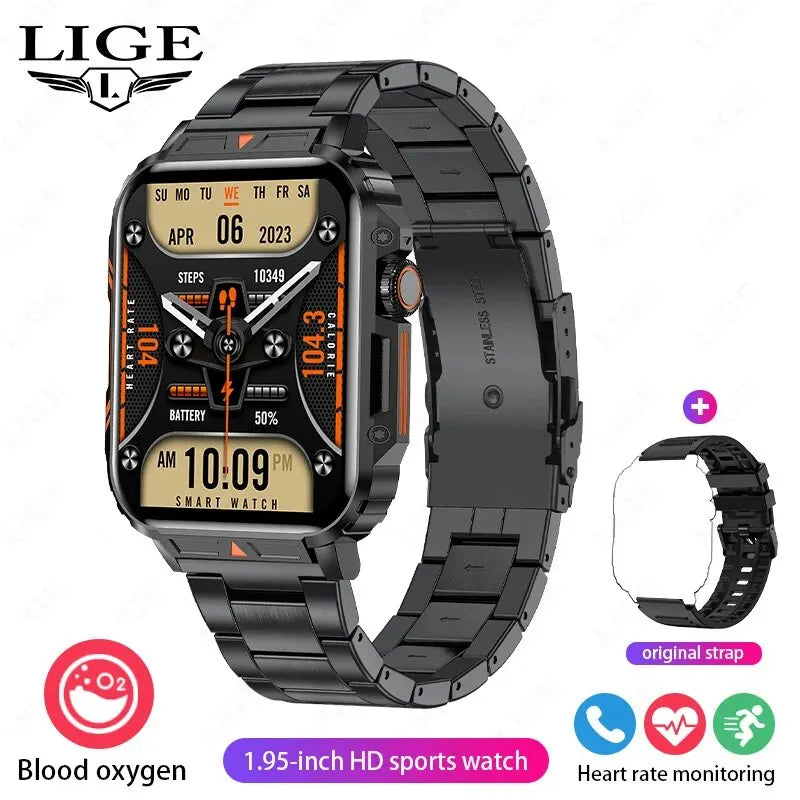 LIGE 1.95” Smartwatch | IP68 Waterproof Health & Fitness Monitor for Men and Women image 9