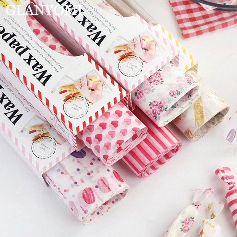 50Pcs/Lot Wax Paper Food Grade Grease Paper Food Wrappers |Wrapping Paper For Bread Sandwich Burger Fries | Oilpaper Baking Tools image 0