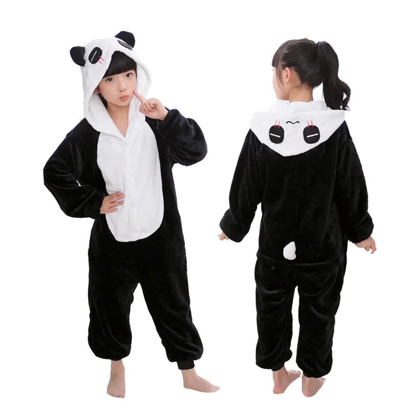 Kigurumi Children‚Äôs Animal Pajamas | Unicorn, Panda, Cat Winter Flannel Pajamas image 18