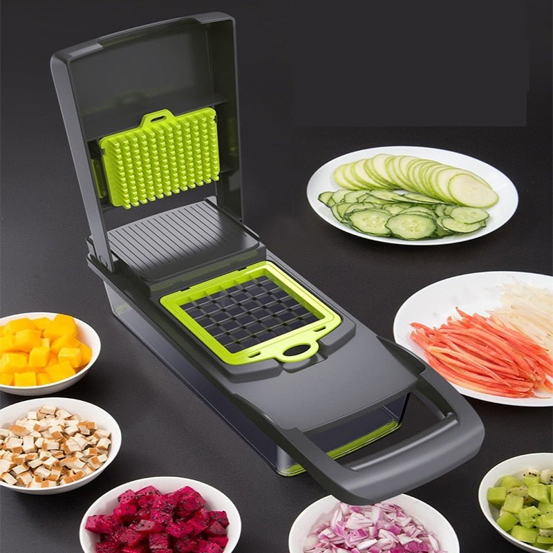 Mandoline Multifunctional Vegetable Fruit Slicer and Grater Kitchen Tool with Drain Basket image 8