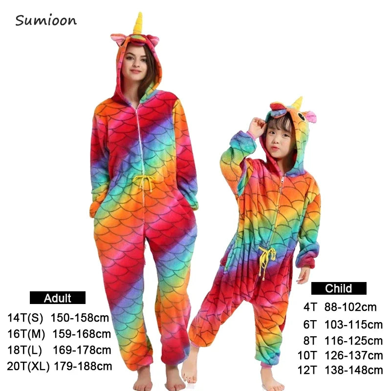 Kigurumi Unicorn Pajamas ‚Äì Kids‚Äô Animal Onesies for Boys & Girls, Warm Winter Homewear image 21