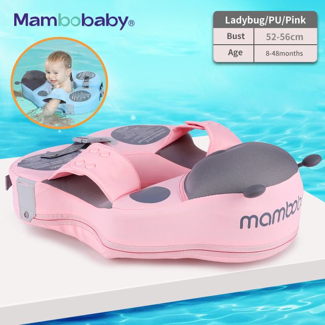 Mambo Non-Inflatable Waterproof Baby Smart Swim Trainer - PU  pink image