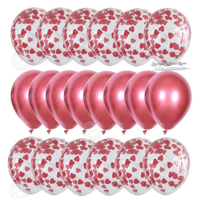 20pcs Confetti Chrome Birthday Party Decors Wedding Decoration New Year Balloon Set image