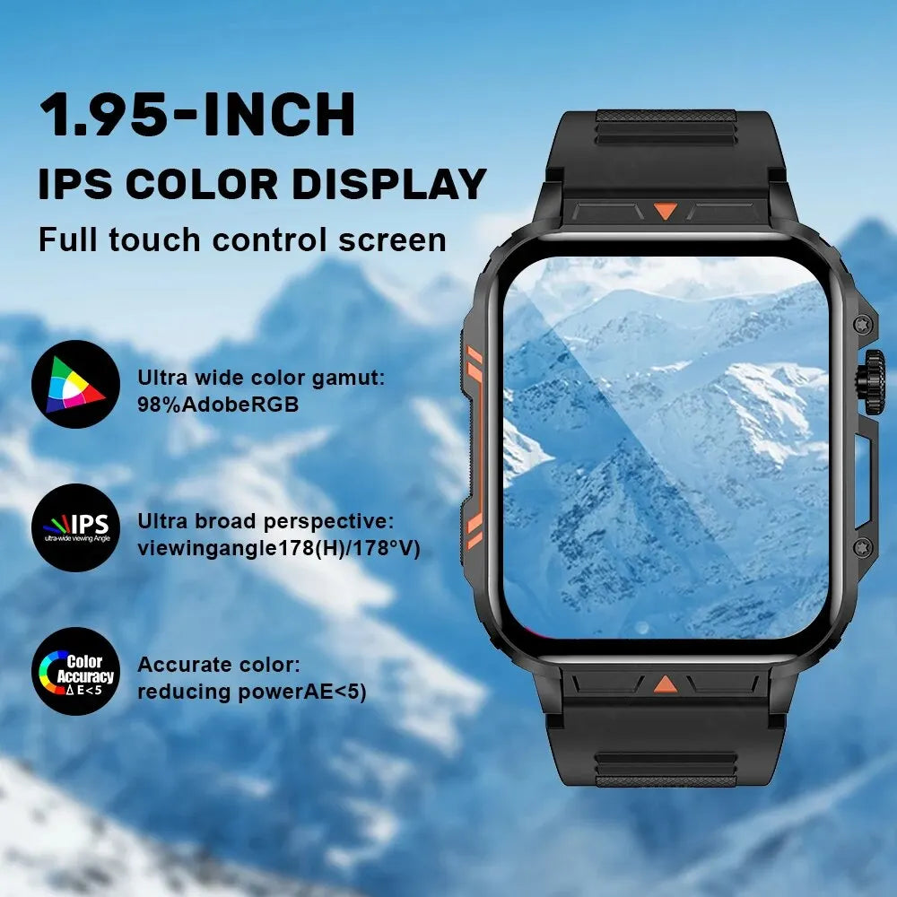 LIGE 1.95” Smartwatch | IP68 Waterproof Health & Fitness Monitor for Men and Women image 1