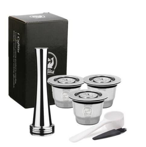 Nespresso Stainless Steel Refillable Coffee Capsule | Coffee Tamper Reusable Coffee Pod image 0