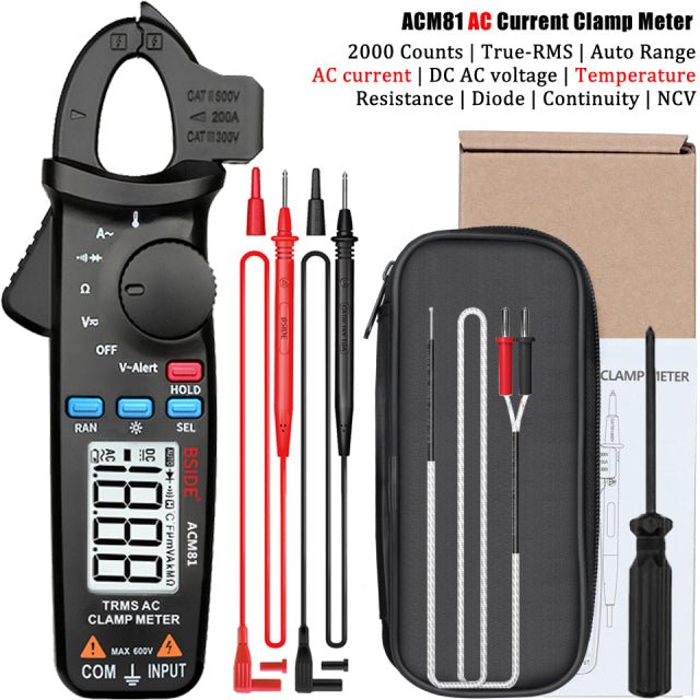 High-Precision Digital Clamp Meter – T-RMS Multimeter for DC/AC, Voltage, Temp, and More image 13