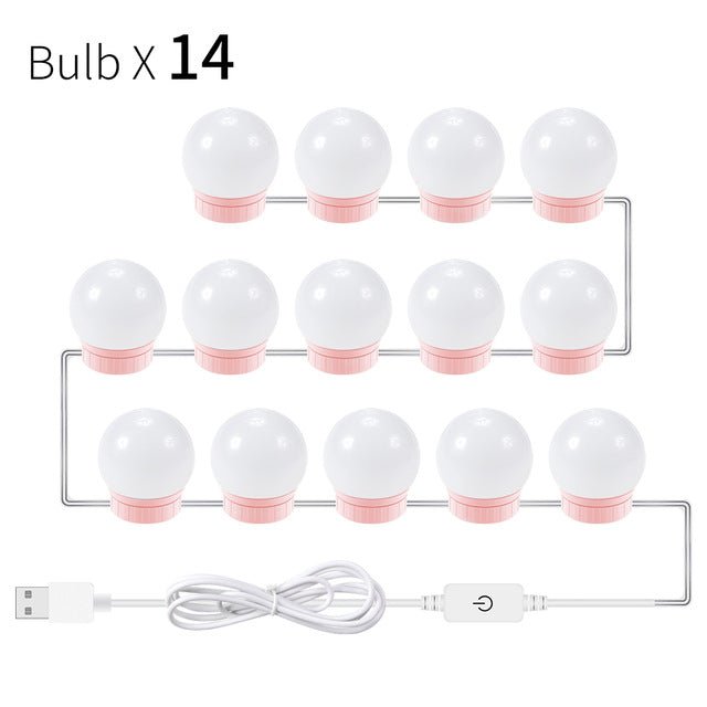 LED Makeup Mirror Light Bulb | Stepless Dimmable Wall Lamp Kit for Dressing Table image 0