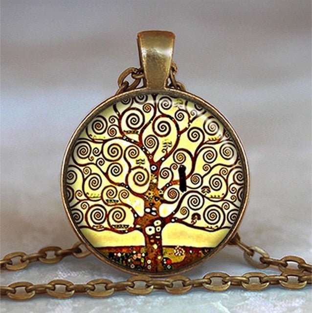 Tree Of Life Glass Cabochon Statement Necklace & Pendant Jewelry - 26 image
