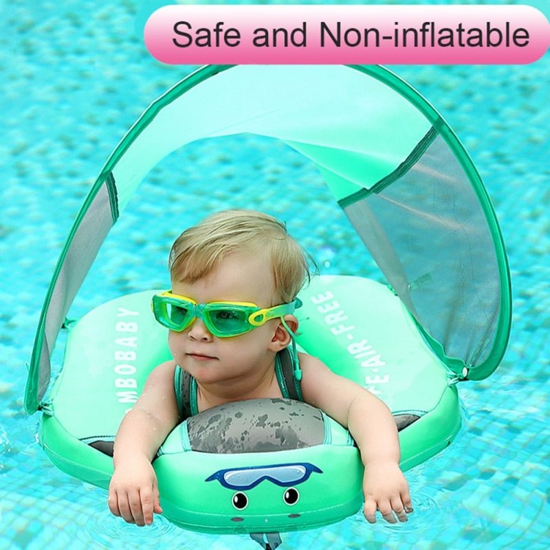 Solid Non-inflatable Baby Swimming Ring With Awning For Kids Children Boy Girls | Swimming Pool Trainer Float with Sunshade image 12