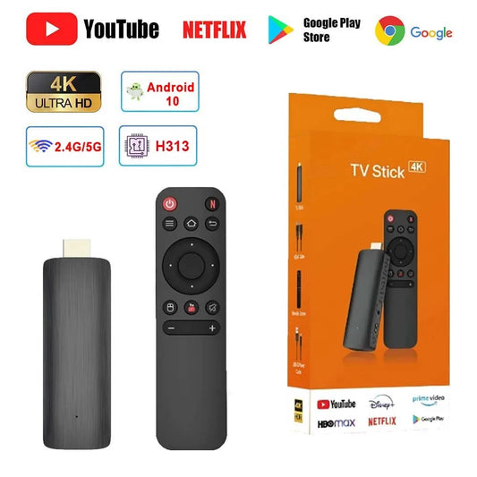 Q6 Android 10 TV Stick HDR Set Top OS 4K 1080P WiFi 6 2.4/5.8G Smart TV Sticks For Google YouTube NETFLIX Network Media Player image 0