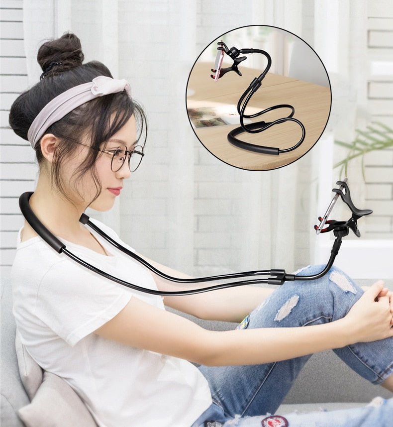 Mobile Phone Holder Hanging Necklace Bracket | 360 Degree Phone Holder Stand image 0