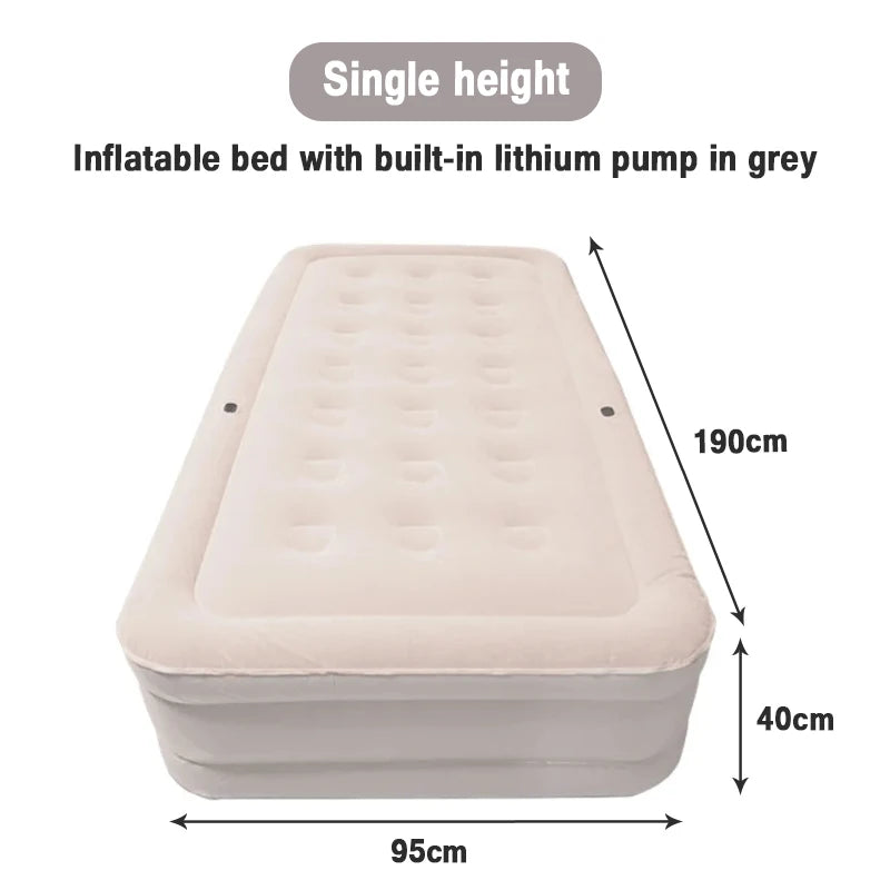 Elevated Air Mattress with Built-In Electric Pump & Pillow – Perfect for Home, Guests & Camping image 14
