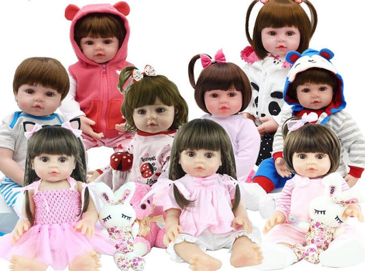 48CM Full Silicone Reborn Lifelike Super Toddler Baby Kid Toy Doll image 0