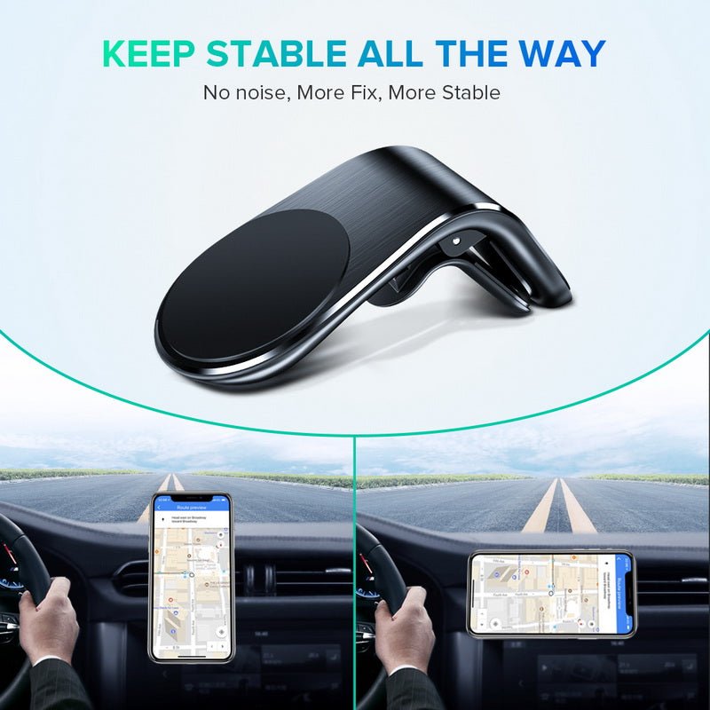 GETIHU Metal Magnetic Car Phone Holder | Mini Air Vent Magnetic Clip Mount Mobile Phone Car Stand image 1
