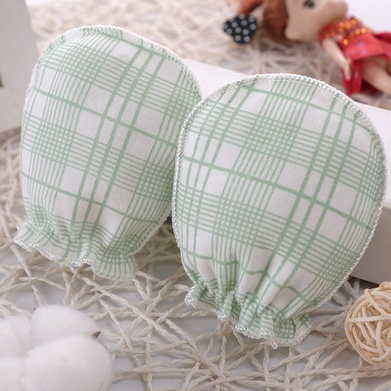 100% Cotton Baby Anti Scratching Newborn Mittens Gloves image 5