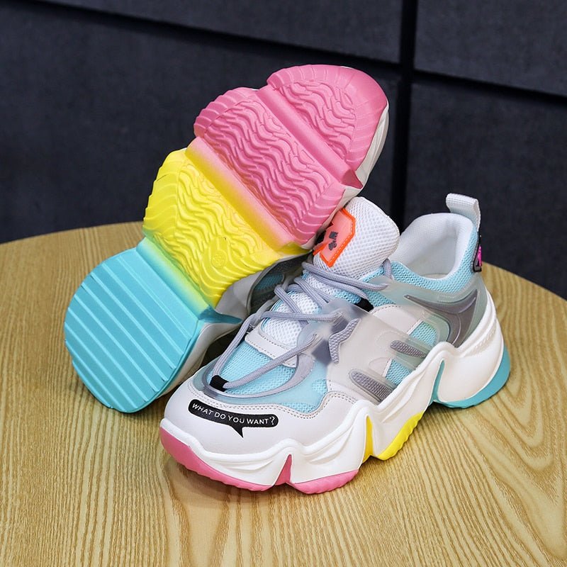 Women Vulcanize Breathable Rainbow Color Fashion Casual Sneakers image 15