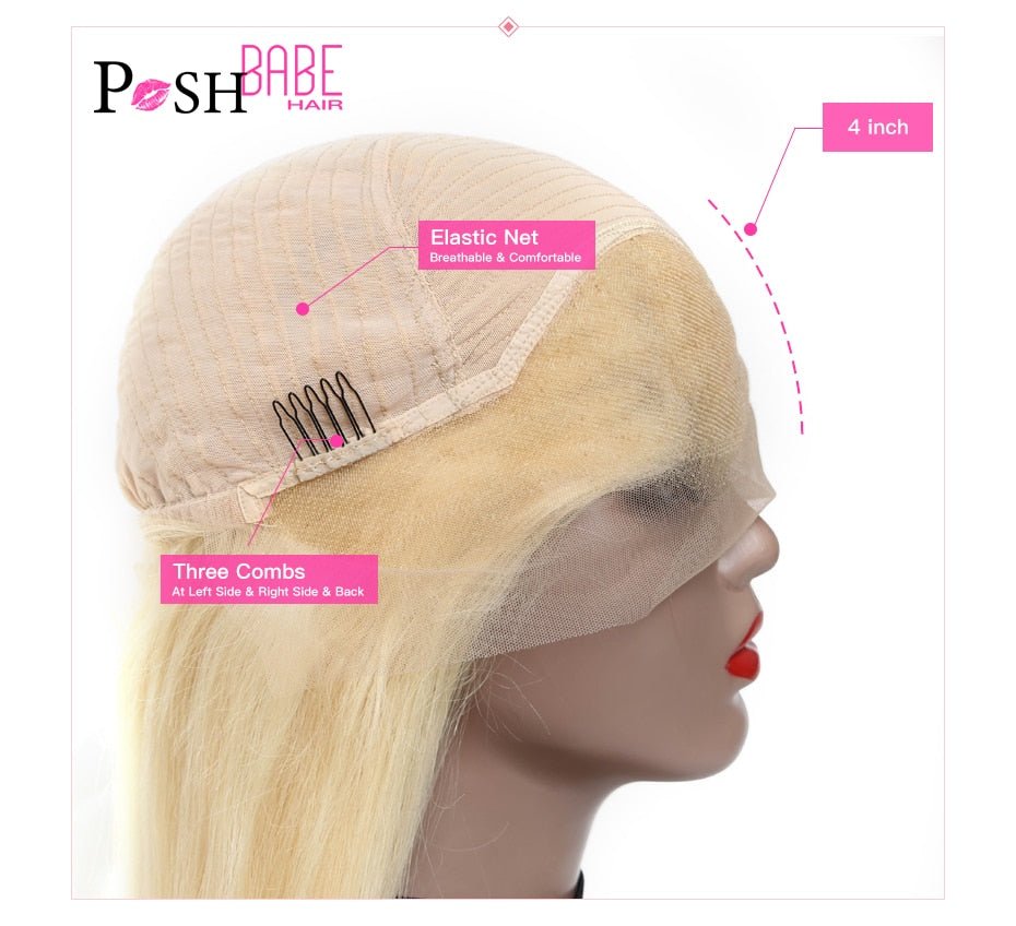 Honey Blonde Color Remy Brazilian Straight Lace Front Human Hair image 10