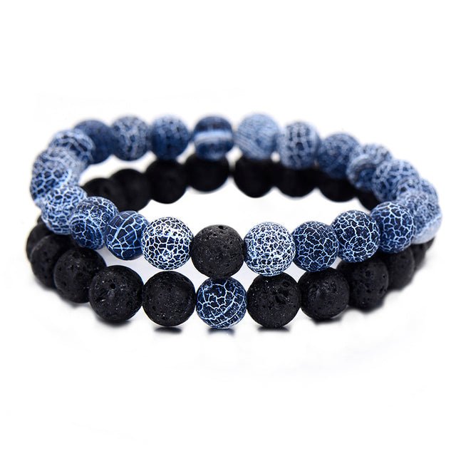 2Pcs/Set Couples Classic Natural Stone Beaded Bracelets image 3