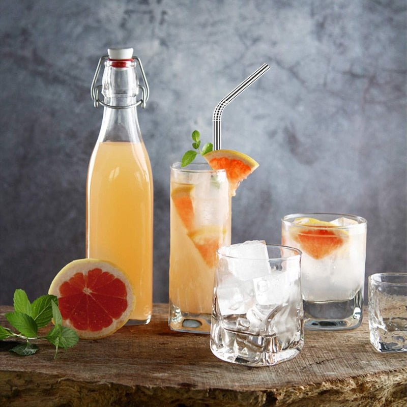 Colorful Reusable Stainless Steel Drinking Straw With Cleaning Brush image 9