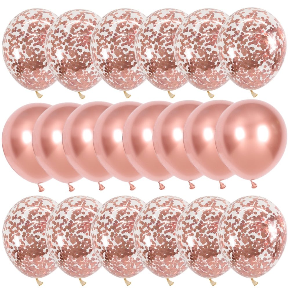 20pcs Confetti Chrome Birthday Party Decors Wedding Decoration New Year Balloon Set image 0