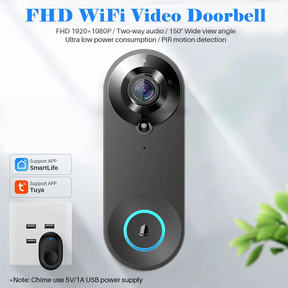 1080P Wireless Video Doorbell Camera ‚Äì WiFi Smart Doorbell with Motion Detection, Night Vision & Tuya Smart Home Integration image 11